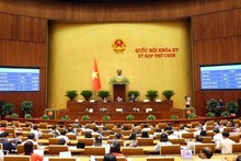 L'Assemblée nationale approuve une résolution modifiant la Constitution de 2013. Photo : VNA.