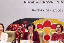 Lors de la conférence de presse pour annoncer le programme « Journées du Vietnam à l’étranger 2024 ». Photo : NDEL.