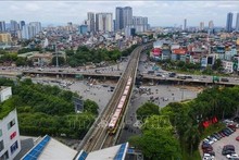 Gare ferroviaire urbaine Nhon-Hanoi à Hanoi. Photo : VNA.