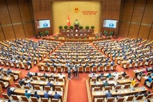 Lors d'une séance de la 9e session de l’Assemblée nationale vietnamienne de la XVe législature. Photo : VOV.