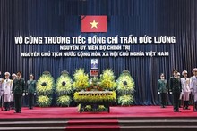 Funérailles nationales de l'ancien président Trân Duc Luong à Hanoï. Photo : VNA.