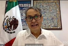 L’ambassadeur du Mexique au Vietnam, Alejandro Negrín, lors du webinaire. Photo : VNA.