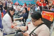 Près de 9.000 unités de sang ont été collectées dans le cadre de la Fête du Printemps rouge (Xuân Hông) 2025, l’un des plus grands événements annuels de don de sang au Vietnam. Photo: VNA