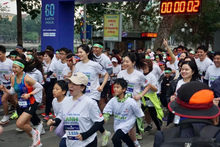 Les participants à la course. Photo : VNA.