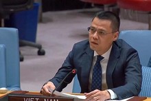 Le chef de la Mission permanente du Vietnam auprès de l’ONU, Dang Hoàng Giang. Photo : VNA.