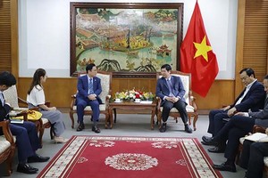 Le vice-ministre de la Culture, des Sports et du Tourisme, Hô An Phong (à droite) et l'’ambassadeur du tourisme vietnamien en République de Corée, Ly Xuong Can (à gauche). Photo : bvhttdl.gov.vn