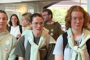 Les membres du club féminin du Werder Brême sont arrivées à Hanoï. Photo : VFF. 