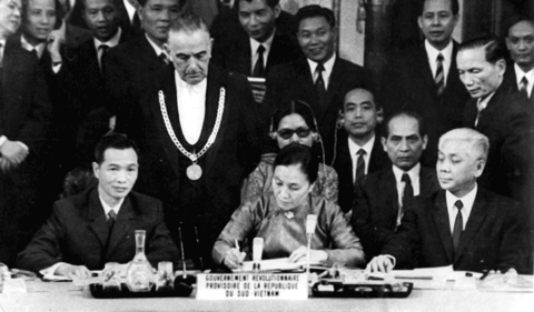 La conférence de Paris sur la fin de la guerre et le rétablissement de la paix au Vietnam, qui s'est déroulée de 1968 à 1973, a été l'une des négociations de paix les plus longues du XXe siècle. Photo : baotanglichsu.vn