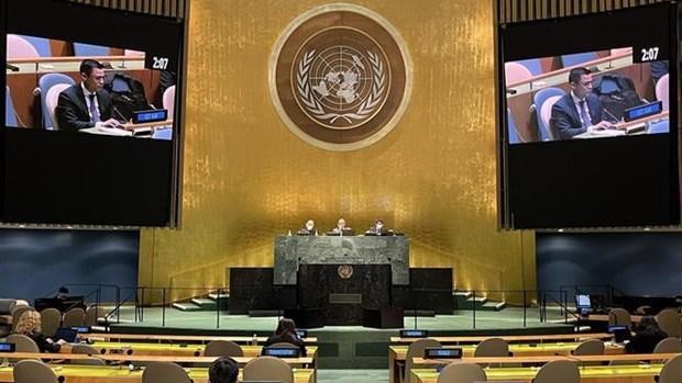 Vue d'un débat de l'Assemblée générale des Nations Unies. Photo: VNA