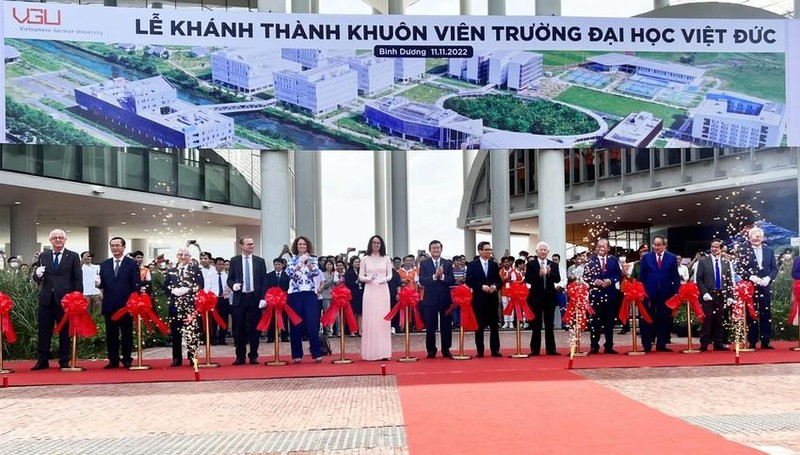 Cérémonie inaugurale du campus de l'Université Vietnam - Allemagne à Binh Duong. Photo : baobinhduong.vn.