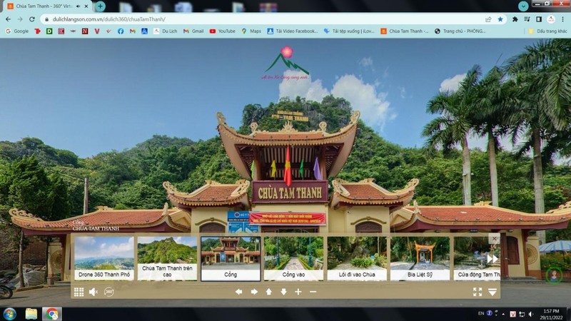 L’application pour visiter et découvrir les reliques de la pagode Tam Thanh avec un système de caméra 360. Photo : VOV.