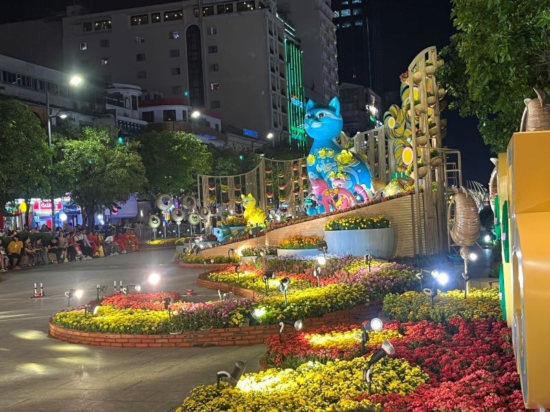 La rue florale Nguyên Huê. Photo : NDEL.