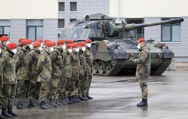 Les soldats allemands de l'OTAN à Rukla, en République de Lituanie. Photo : VNA.