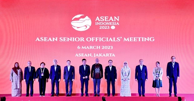 Les chefs des délégations SOM ASEAN. Photo : baoquocte.vn