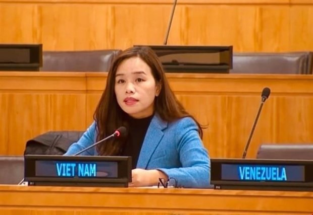 La ministre conseillère Lê Thi Minh Thoa, représentante permanente adjointe du Vietnam auprès de l'ONU. Photo : VNA