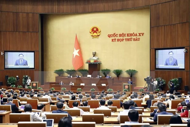 Une séance de travail de la XVe Assemblée nationale. Photo : VNA.