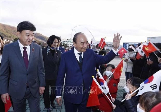 Le Président Nguyên Xuân Phuc visite la province de Gyeonggi. Photo: VNA