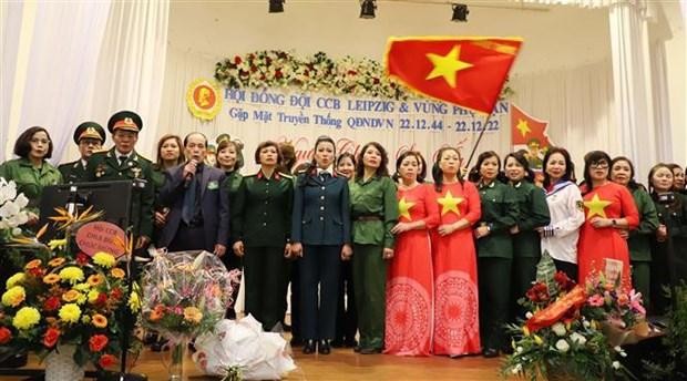 Cérémonie de célébration du 78e anniversaire de l'Armée populaire du Vietnam à Leipzig. Photo: VNA