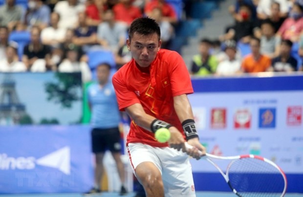 Le meilleur joueur national de tennis Ly Hoàng Nam. Photo : VNA.