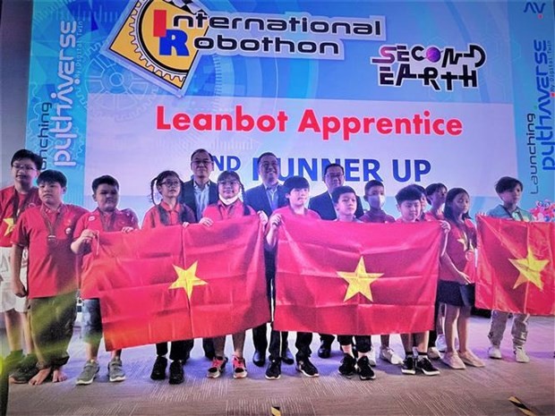 Des candidats vietnamiens au concours Robothon International 2023. Photo : VNA.