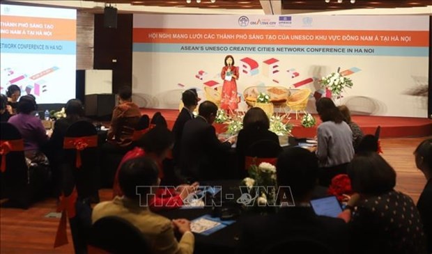 Vue de la conférence du Réseau des villes créatives de l’UNESCO de l’ASEAN à Hanoi, le 18 novembre. Photo : VNA.