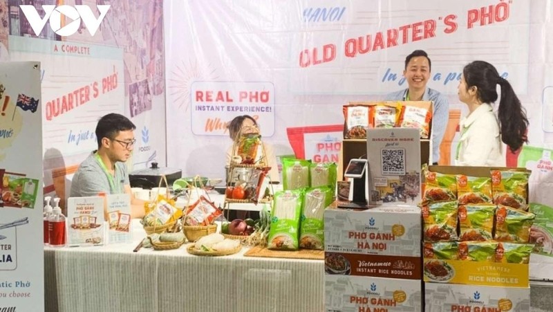 Le stand présentant les produits agricoles vietnamiens. Photo : VOV.