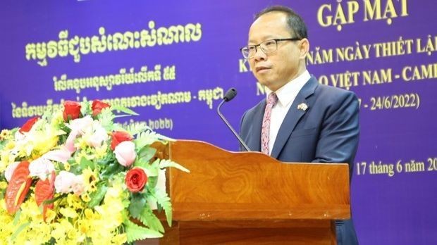 L'ambassadeur sortant du Cambodge au Vietnam Chay Navuth. Photo : VNA. 