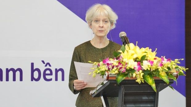 La directrice du Bureau de l’Organisation internationale du Travail (OIT) au Vietnam, Ingrid Christensen. Photo: OIT
