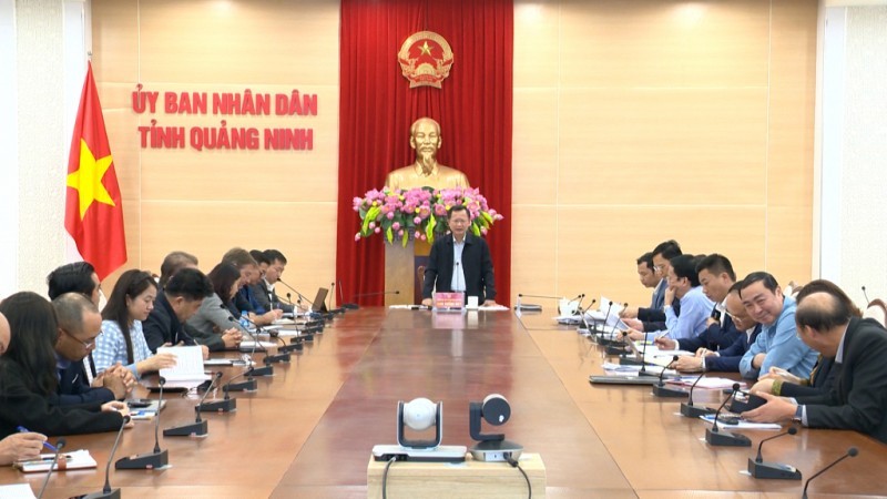 Cao Tuong Huy, président par intérim du Comité populaire provincial de Quang Ninh, prend la parole. Photo: congthuong.vn