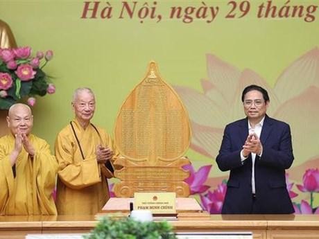 Le Premier ministre vietnamien, Pham Minh Chinh (à droite). Photo : VNA.