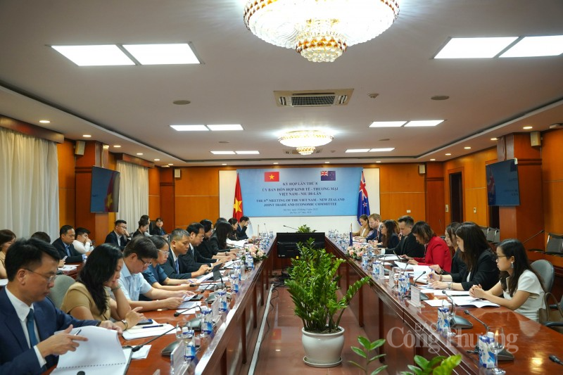 La vue générale de la 8e session du Comité mixte sur l'Économie et le Commerce entre le Vietnam et la Nouvelle-Zélande. Photo : congthuong.vn