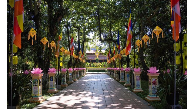 Quôc Tu Diêu Dê se prépare à accueillir l'anniversaire du Bouddha. Photo : huecity.gov.vn