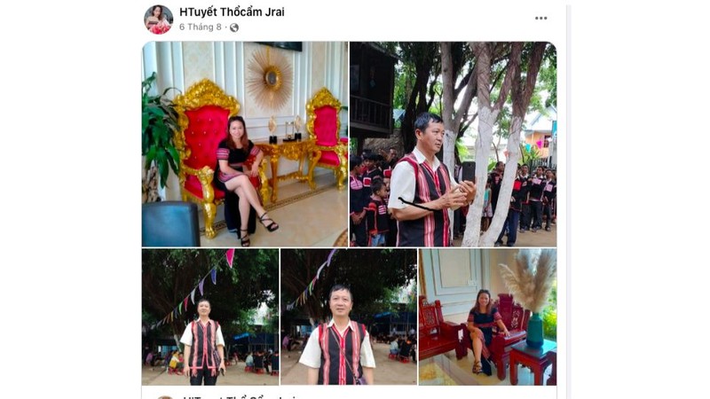 Rma H’Tuyêt publie ses produits sur son compte Facebook. Photo : Nguyên Thao.