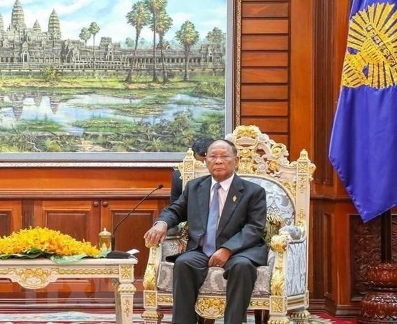 Le Président de l'Assemblée nationale cambodgienne Samdech Heng Samrin. Photo : VNA.