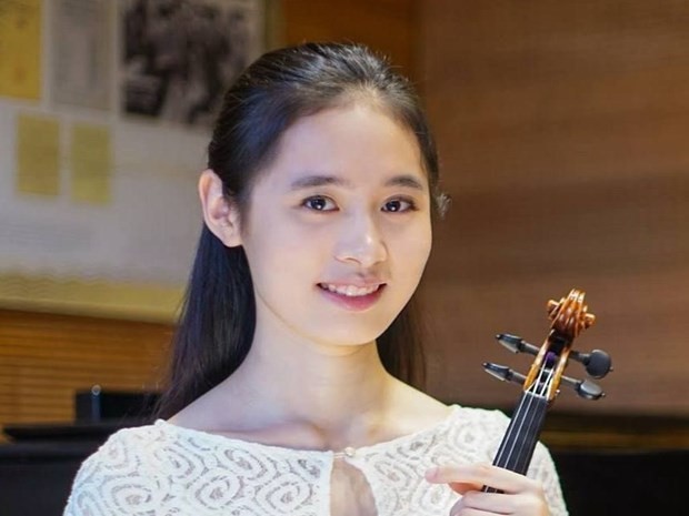 La violoniste vietnamienne Hoàng Hô Khanh Vân. Photo : VNA. 