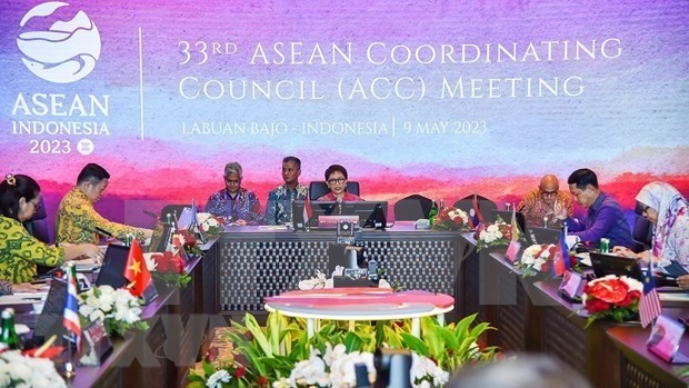 La ministre indonésienne des Affaires étrangères Retno Marsudi préside la 33e réunion du Conseil de coordination de l'ASEAN à Labuan Bajo le 9 mai. Photo : asean.org