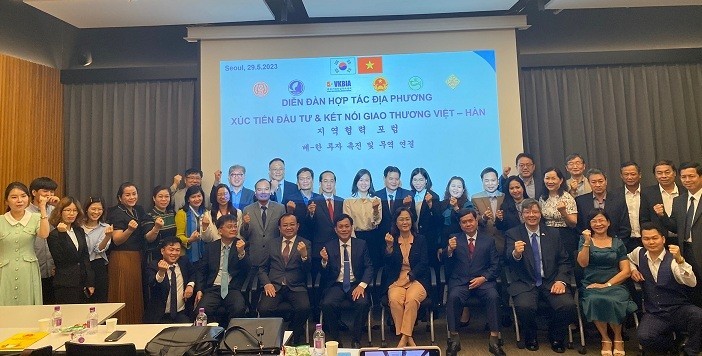 Forum Vietnam - République de Corée pour la coopération entre localités et la promotion du commerce, à Séoul, le 29 mai. Photo : baoquocte.vn