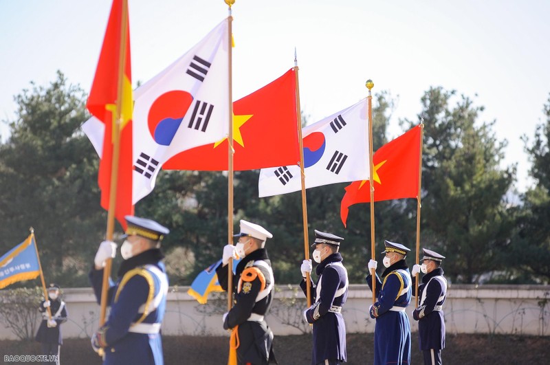 Le Vietnam et la République de Corée ont porté leurs relations au partenariat stratégique intégral en décembre 2022. Photo : baoquocte.vn