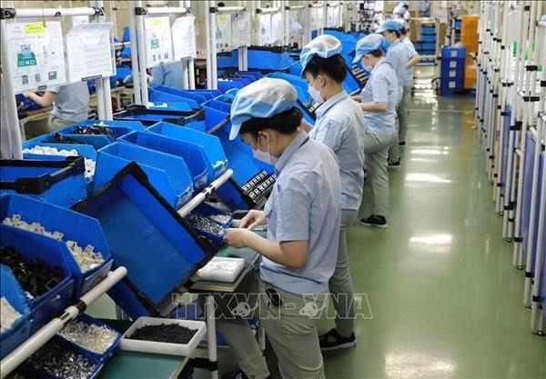 Un entreprise en activité dans le Parc industriel Vietnam - Singapour (VSIP) situé dans le chef-lieu de Tân Uyên, province de Binh Duong. Photo : VNA.