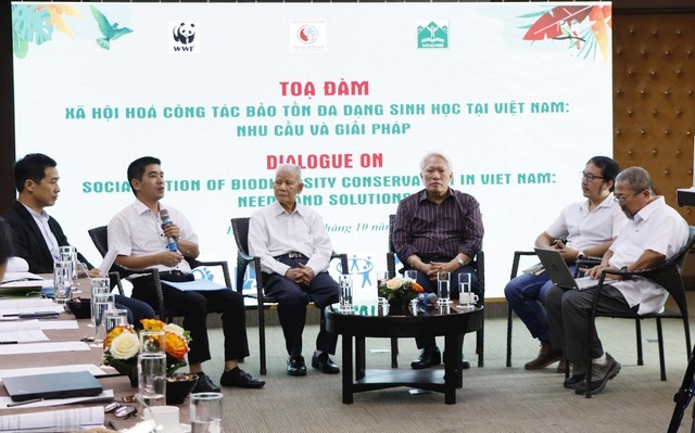 Le dialogue intitulé « Socialisation de la conservation de la biodiversité au Vietnam : besoins et solutions » organisé à Hanoi. Photo : VGP