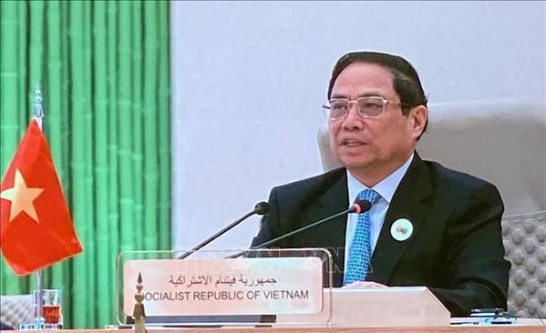 Le Premier ministre Pham Minh Chinh lors du sommet ASEAN-CCG. Photo : VNA