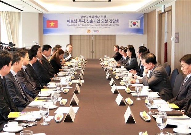 Le séminaire sur les liens d'investissement entre la province de Long An et les entreprises sud-coréennes à Séoul. Photo : VNA.