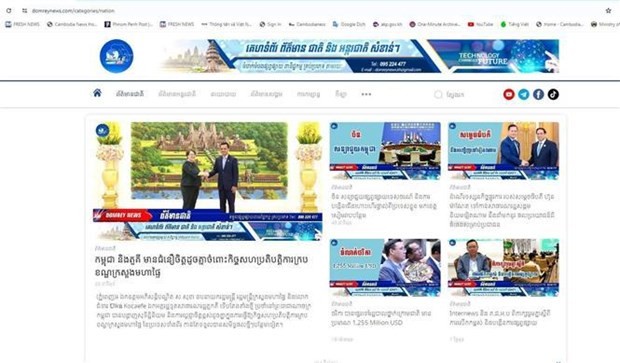 Le site cambodgien Domrey News publie un article d'Uch Leang, directeur adjoint du Département d'études sur l'Asie, l'Afrique et le Moyen-Orient de l'Institut des Relations internationales de l'IRIC, sur la visite du Premier ministre cambodgien, Samdech Thipadei Hun Manet, au Vietnam. Photo : VNA.