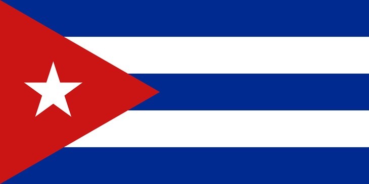 Le drapeau de la République de Cuba. Photo: dangcongsan.vn