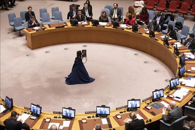 Le Conseil de sécurité de l'ONU discute de la situation en Ukraine, à New York, États-Unis. Photo : Xinhua/VNA