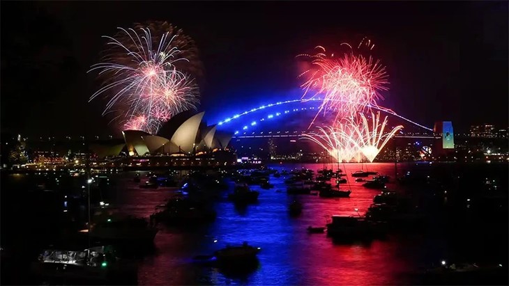 L'Opéra de Sydney lors des feux d'artifice du 31 décembre 2022. Photo: Reuters