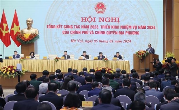 Vue de la conférence, à Hanoi, le 5 janvier. Photo: VNA