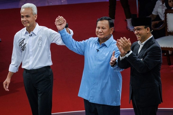 Les trois candidats à la présidentielle de 2024. Photo : Jakart Post.