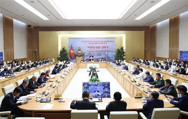 La 9e réunion du Comité directeur d'État des travaux et projets nationaux importants dans le secteur des transports. Photo : VNA.