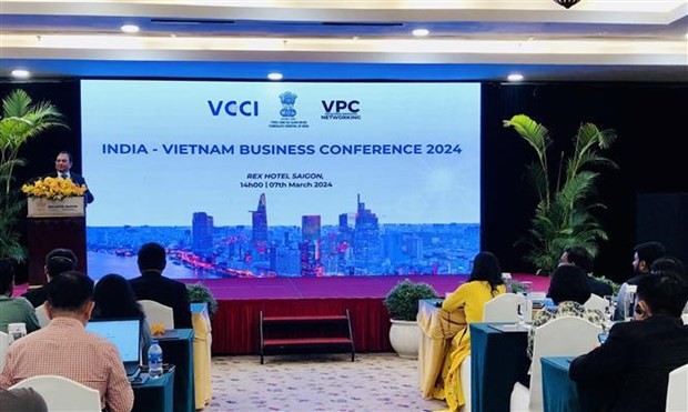 Vue de la conférence des affaires Inde-Vietnam 2024, à Hô Chi Minh-Ville, le 8 mars. Photo : VNA